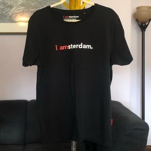 “I Amsterdam” Black T-Shirt Women’s Size XL